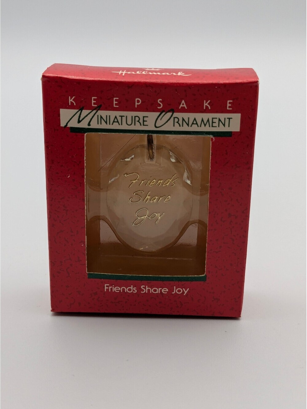 Hallmark Keepsake Friends Share Joy Miniature Ornament 1988, New in Box, Acrylic